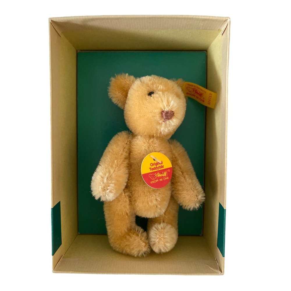 Steiff Small Honey Blonde Jointed Steiff Miniatures Teddy Bear New Original Box